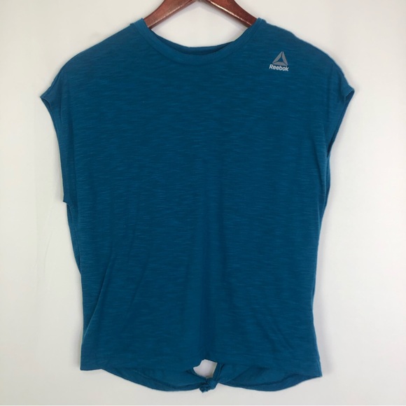 Reebok Athletic Muscle Tee Tank Top Open Back Colorful Stretch Gym Athletic - Picture 8 of 8